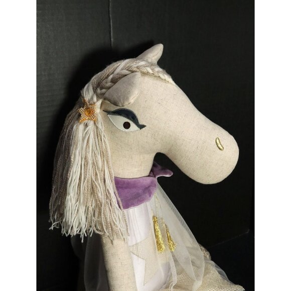 Pottery Barn Kids Everly Tan Linen Horse 28" DESIGNER DOLL Stuffed Animal 2015 - Picture 2 of 11